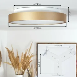 hofstein Éclairage Led|Plafonnier Charata LED Blanc, 1 lumière