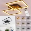 hofstein Éclairage Led|Plafonnier Cheka LED Noir, 2 lumières, Télécommandes