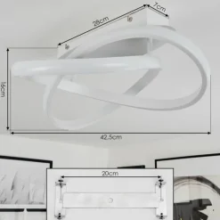 hofstein Éclairage Led|Plafonnier Cochato LED Blanc, 1 lumière