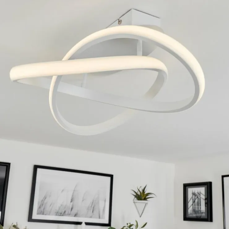 hofstein Éclairage Led|Plafonnier Cochato LED Blanc, 1 lumière