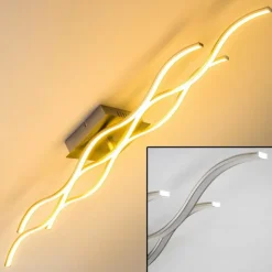hofstein Éclairage Led|Plafonnier Coquitlam LED Nickel mat, 1 lumière