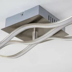 hofstein Éclairage Led|Plafonnier Coquitlam LED Nickel mat, 1 lumière