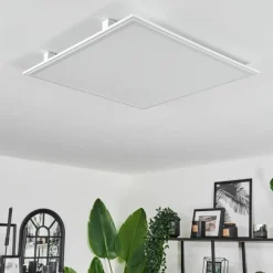 Plafonnier Crum LED Blanc, 1 lumière, Télécommandes