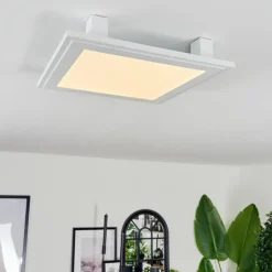 Plafonnier Crum LED Blanc, 1 lumière, Télécommandes