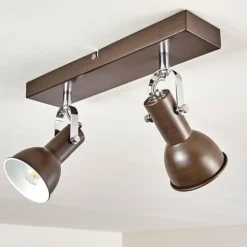 hofstein Spots Et Projecteurs|Plafonnier Danikon Brun, 2 lumières