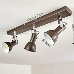 hofstein Spots Et Projecteurs|Plafonnier Danikon Brun, 3 lumières