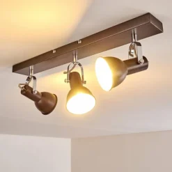 hofstein Spots Et Projecteurs|Plafonnier Danikon Brun, 3 lumières