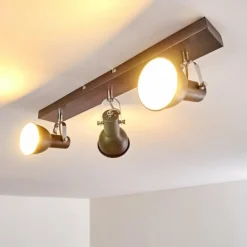 hofstein Spots Et Projecteurs|Plafonnier Danikon Brun, 3 lumières