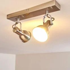 hofstein Spots Et Projecteurs|Plafonnier Danikon Nickel mat, 2 lumières