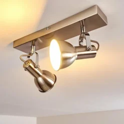 hofstein Spots Et Projecteurs|Plafonnier Danikon Nickel mat, 2 lumières