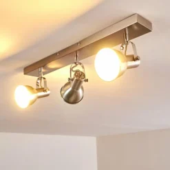 hofstein Spots Et Projecteurs|Plafonnier Danikon Nickel mat, 3 lumières