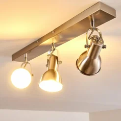 hofstein Spots Et Projecteurs|Plafonnier Danikon Nickel mat, 3 lumières