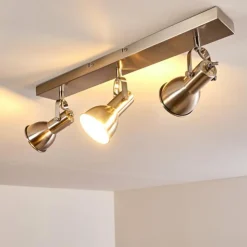hofstein Spots Et Projecteurs|Plafonnier Danikon Nickel mat, 3 lumières