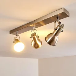 hofstein Spots Et Projecteurs|Plafonnier Danikon Nickel mat, 3 lumières