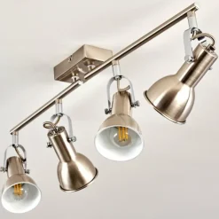 hofstein Spots Et Projecteurs|Plafonnier Danikon Nickel mat, 4 lumières