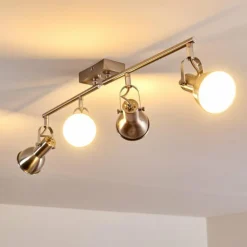 hofstein Spots Et Projecteurs|Plafonnier Danikon Nickel mat, 4 lumières
