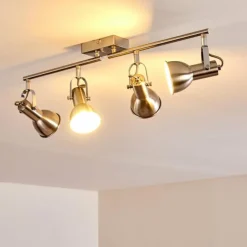 hofstein Spots Et Projecteurs|Plafonnier Danikon Nickel mat, 4 lumières