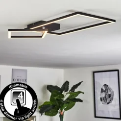 hofstein Éclairage Led|Plafonnier Doyon LED Noir, 1 lumière