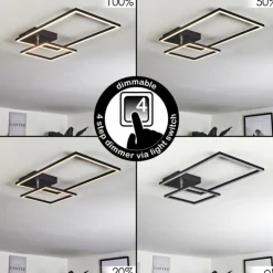 hofstein Éclairage Led|Plafonnier Doyon LED Noir, 1 lumière