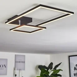 hofstein Éclairage Led|Plafonnier Doyon LED Noir, 1 lumière