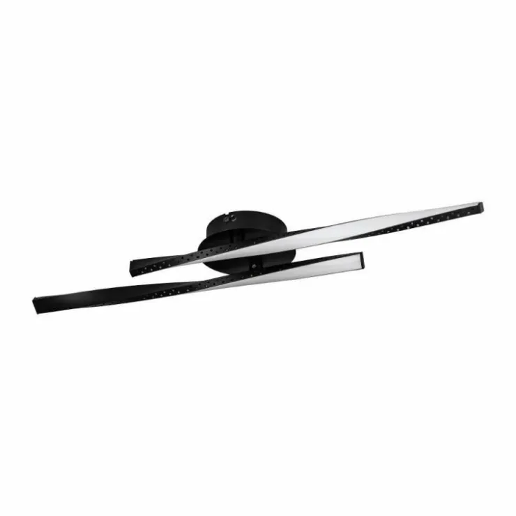 Luminaires Eglo Éclairage Led|Plafonnier Eglo ADEJE LED Noir, 1 lumière