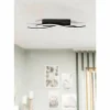 Luminaires Eglo Éclairage Led|Plafonnier Eglo ALBORAYA LED Noir, 1 lumière