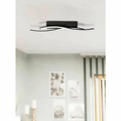 Luminaires Eglo Éclairage Led|Plafonnier Eglo ALBORAYA LED Noir, 1 lumière