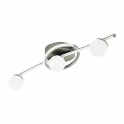 Luminaires Eglo Éclairage Led|Plafonnier Eglo AQUINO LED Nickel mat, 4 lumières
