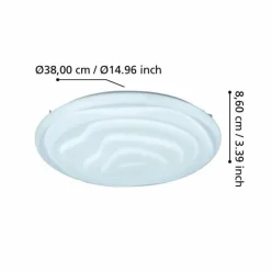 Luminaires Eglo Éclairage Led|Plafonnier Eglo BATTISTONA LED Blanc, 8 lumières, Télécommandes