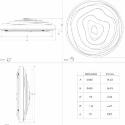 Luminaires Eglo Éclairage Led|Plafonnier Eglo BATTISTONA LED Blanc, 1 lumière, Télécommandes
