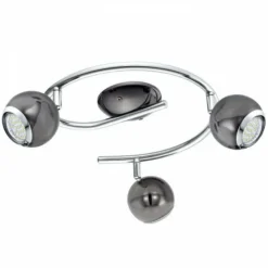 Luminaires Eglo Plafonniers|Plafonnier Eglo BIMEDA Nickel mat, 3 lumières