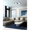 Luminaires Eglo Éclairage Led|Plafonnier Eglo BORDONARA LED Noir, Blanc, 1 lumière, Télécommandes