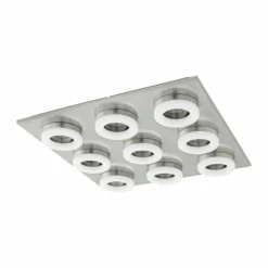 Luminaires Eglo Éclairage Led|Plafonnier Eglo BRESSANONE LED Nickel mat, 9 lumières