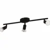Luminaires Eglo Éclairage Led|Plafonnier Eglo BUZZ-LED Noir, 3 lumières