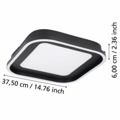Luminaires Eglo Éclairage Led|Plafonnier Eglo CALAGRANO LED Noir, 2 lumières, Télécommandes