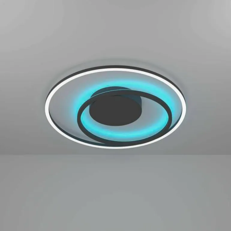 Plafonnier Eglo CALAGRANO-Z LED Noir, 1 lumière, Changeur de couleurs