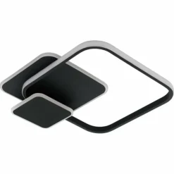 Luminaires Eglo Éclairage Led|Plafonnier EGLO CAPRAGGIA LED Noir, 1 lumière