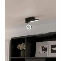 Luminaires Eglo Éclairage Led|Plafonnier Eglo CARDILLIO LED Noir, 2 lumières