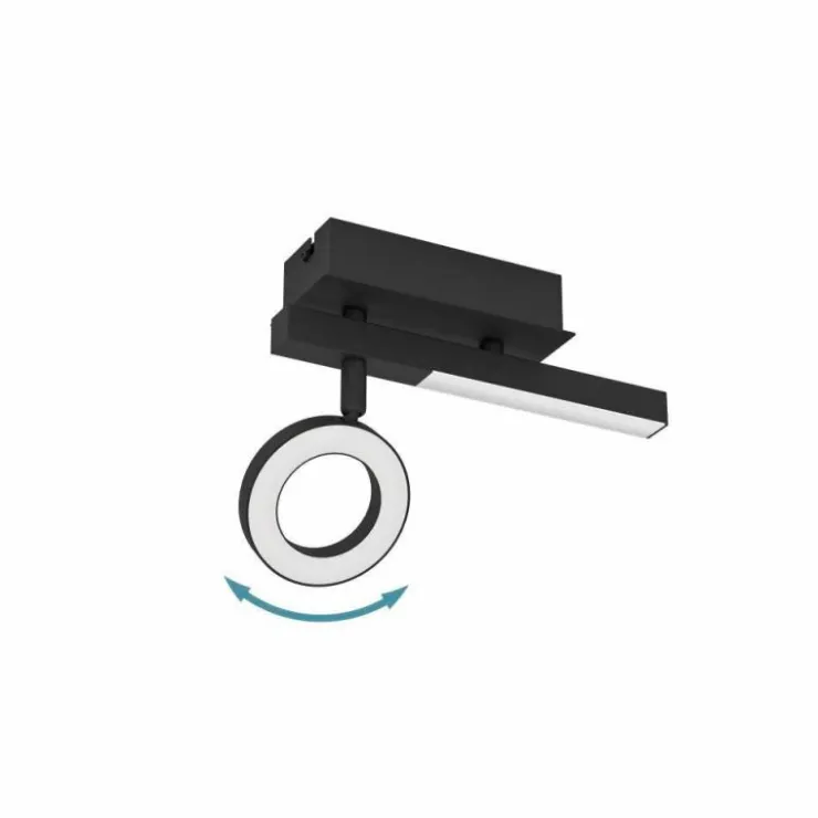 Luminaires Eglo Éclairage Led|Plafonnier Eglo CARDILLIO LED Noir, 2 lumières