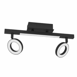 Luminaires Eglo Éclairage Led|Plafonnier Eglo CARDILLIO LED Noir, 3 lumières