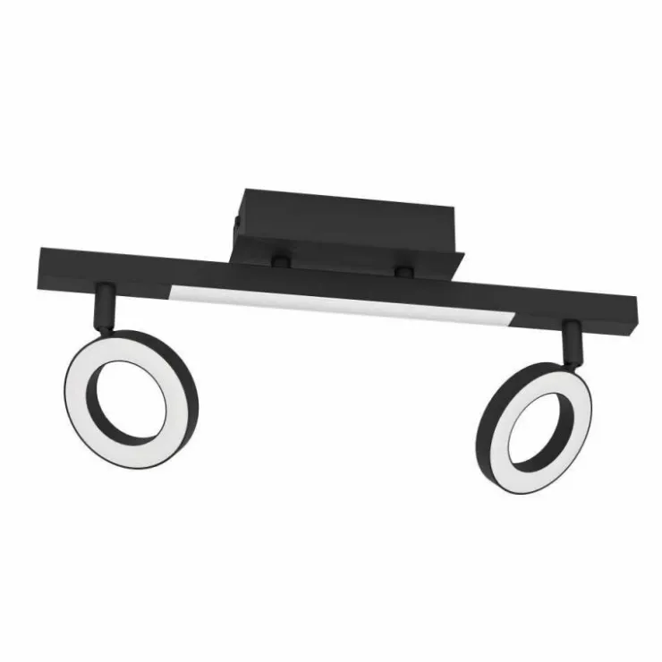 Luminaires Eglo Éclairage Led|Plafonnier Eglo CARDILLIO LED Noir, 3 lumières