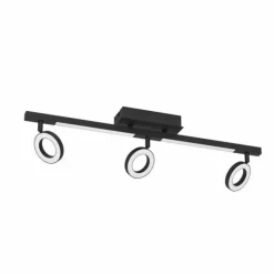 Luminaires Eglo Éclairage Led|Plafonnier Eglo CARDILLIO LED Noir, 5 lumières