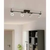 Luminaires Eglo Éclairage Led|Plafonnier Eglo CARDILLIO LED Noir, 6 lumières