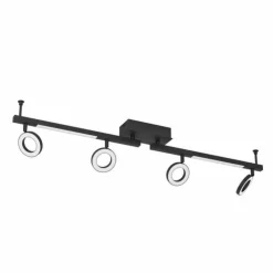 Luminaires Eglo Éclairage Led|Plafonnier Eglo CARDILLIO LED Noir, 6 lumières