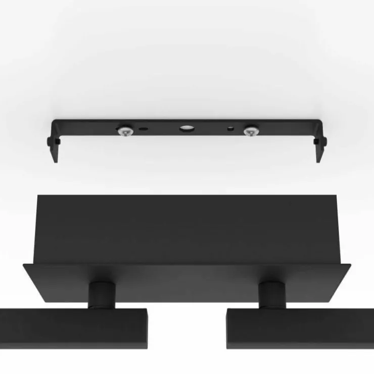 Luminaires Eglo Éclairage Led|Plafonnier Eglo CARDILLIO LED Noir, 6 lumières