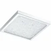 Luminaires Eglo Éclairage Led|Plafonnier Eglo CARDITO LED Chrome, Aspect cristal, 1 lumière