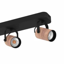 Luminaires Eglo Spots Et Projecteurs|Plafonnier Eglo CAYUCA LED Noir, 4 lumières