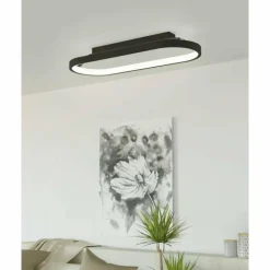 Luminaires Eglo Éclairage Led|Plafonnier Eglo CODRIALES LED Noir, 1 lumière