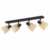 Luminaires Eglo Spots Et Projecteurs|Plafonnier Eglo COSLADA Noir, 4 lumières