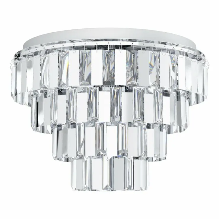 Luminaires Eglo Plafonniers|Plafonnier Eglo ERSEKA Chrome, 7 lumières